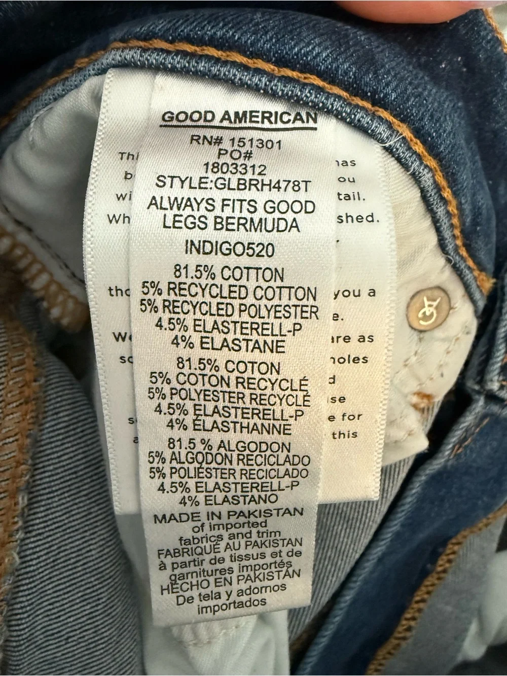 Good American ALWAYS FITS GOOD LEGS BERMUDA 6-12